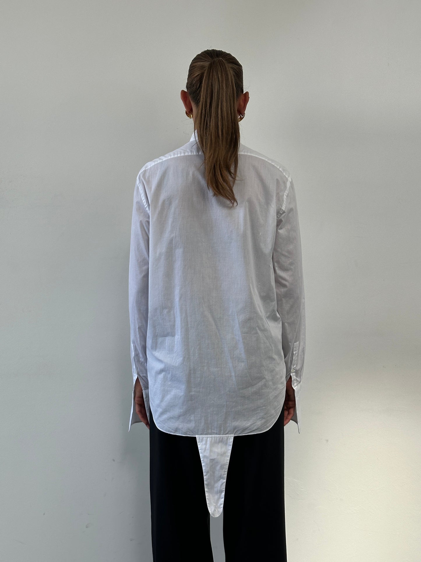 Vintage Wing Collar Tuxedo Dress Shirt - L