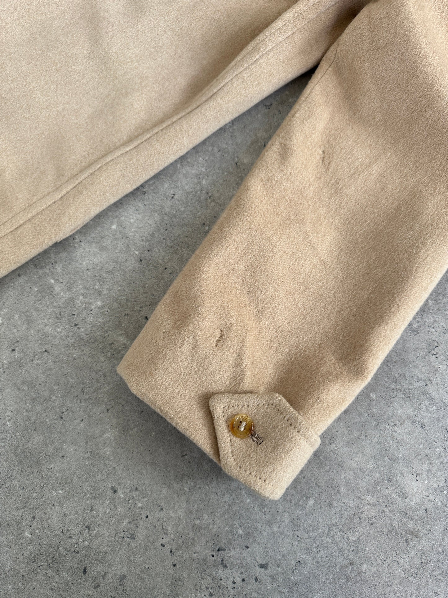 Burberry Pure Cashmere Double Faced Single Breasted Coat - L