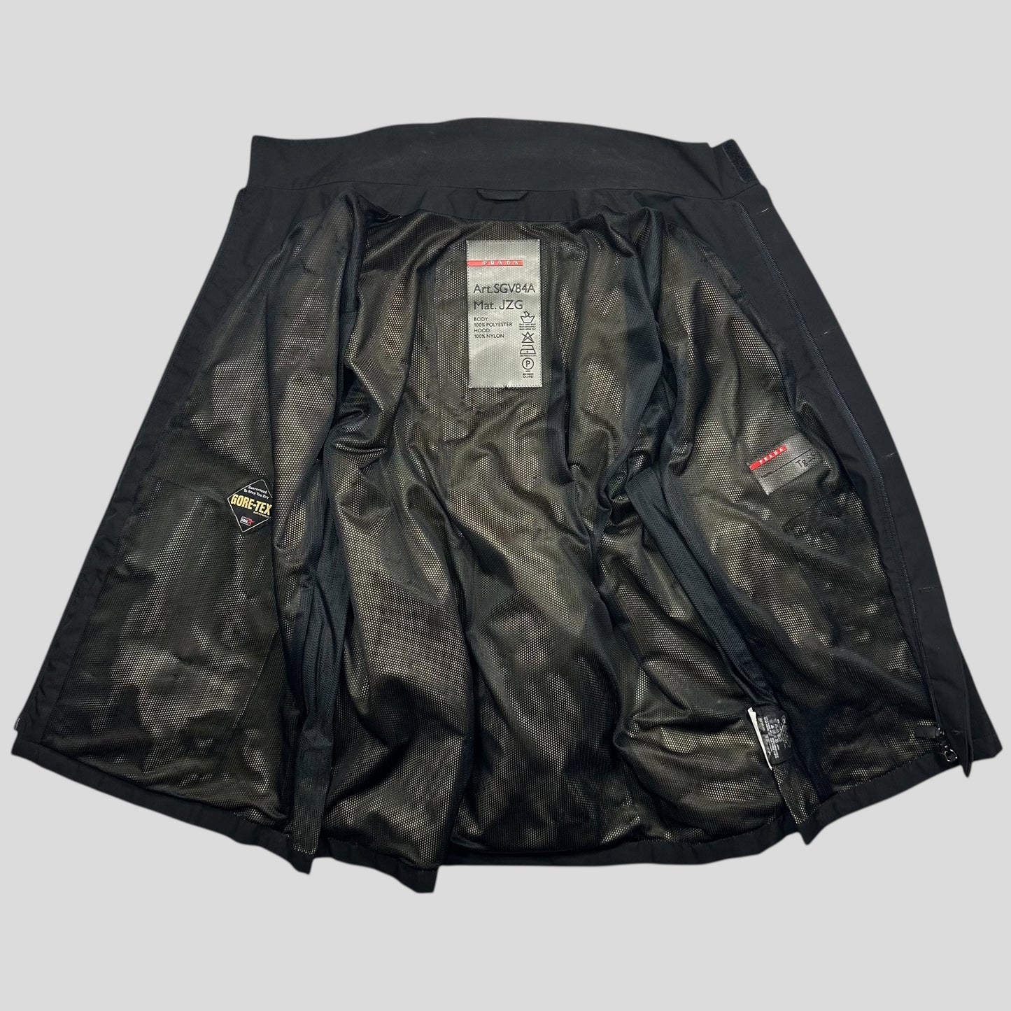 Prada Sport 00’s Goretex Nylon Stash Pocket Hood Jacket - XL