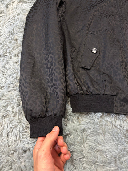 Saint Laurent SS14 Hedi Slimane Black Leopard Bomber Jacket - IT48 | O/S, Black