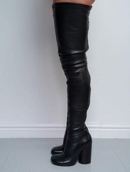 BURBERRY KNEE HIGH BOOTS (EU 38) | DEFAULT TITLE, Black