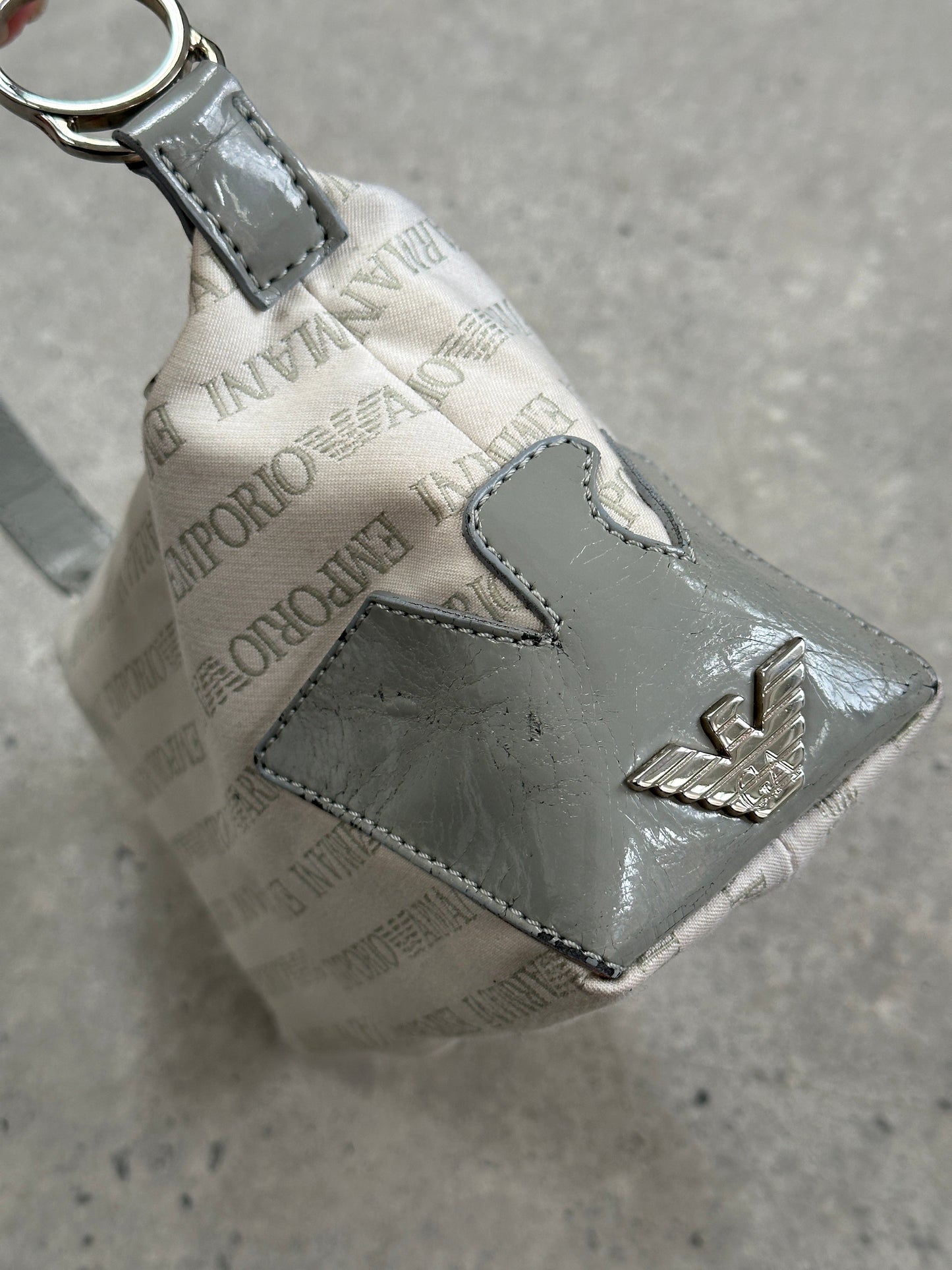 Emporio Armani 2000s Monogram Baguette Shoulder Bag