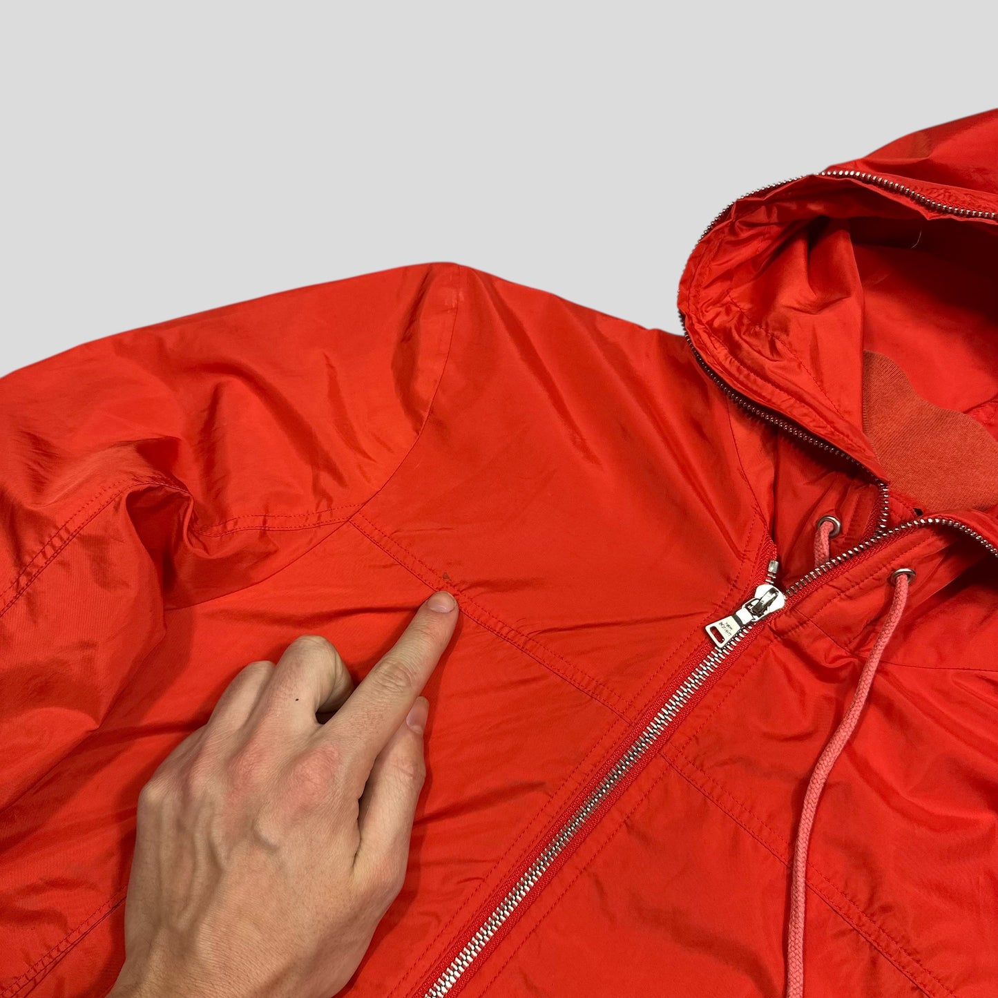 Neil Barrett Twin Zip Detailed Orange Windbreaker Jacket - L