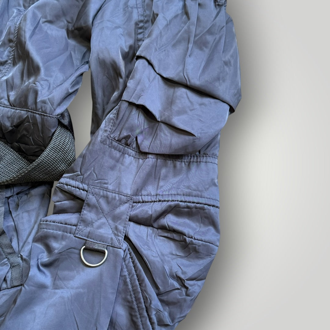 2000's Marithé François Girbaud Nylon Utility Trench Coat M | O/S, Navy