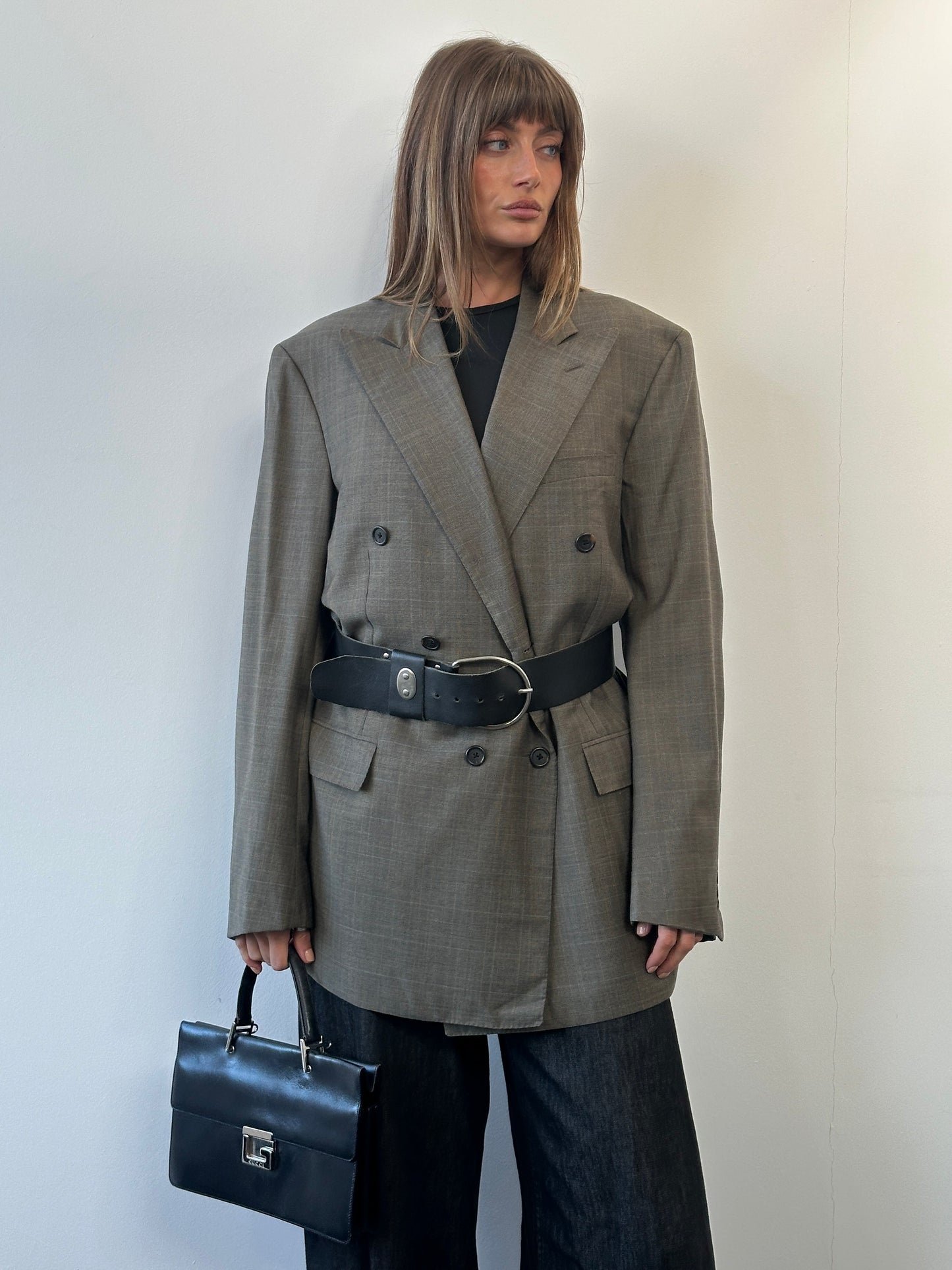 Vintage 1990s Chunky Leather Belt - W31-37