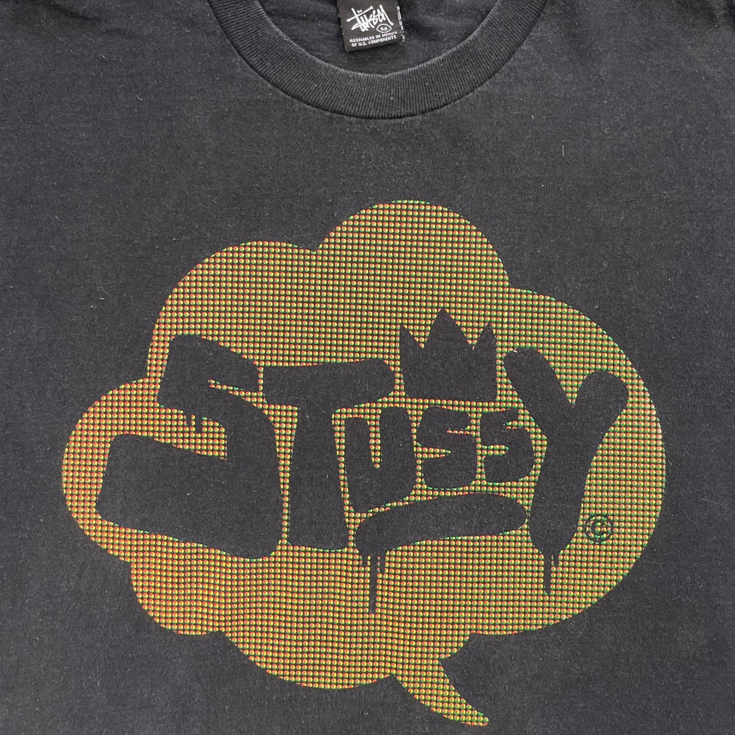 2000's Stussy Textured Graphic T-Shirt (M) | Default Title, Multicoloured