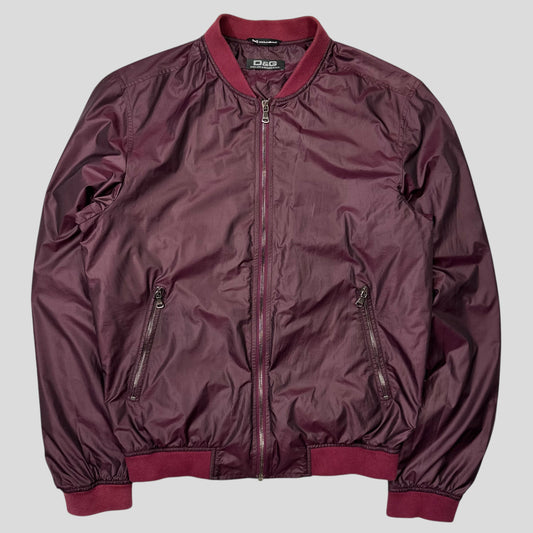 D&G 00’s Dolce & Gabbana Iridescent Nylon Bomber Jacket - IT50 (M) | Default Title, Burgundy