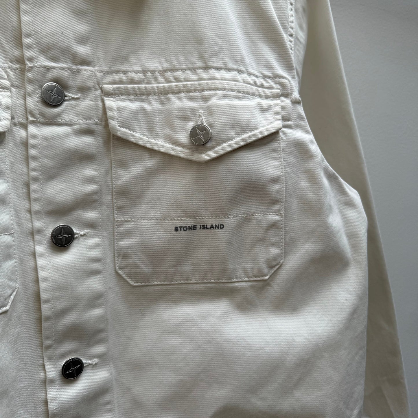 Mid 00’s Stone Island Denim Jacket (L) | Large, White