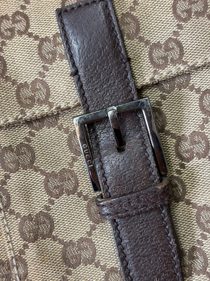 Gucci GG Monogram Brown Canvas Satchel Crossbody Bag | O/S, Multicoloured