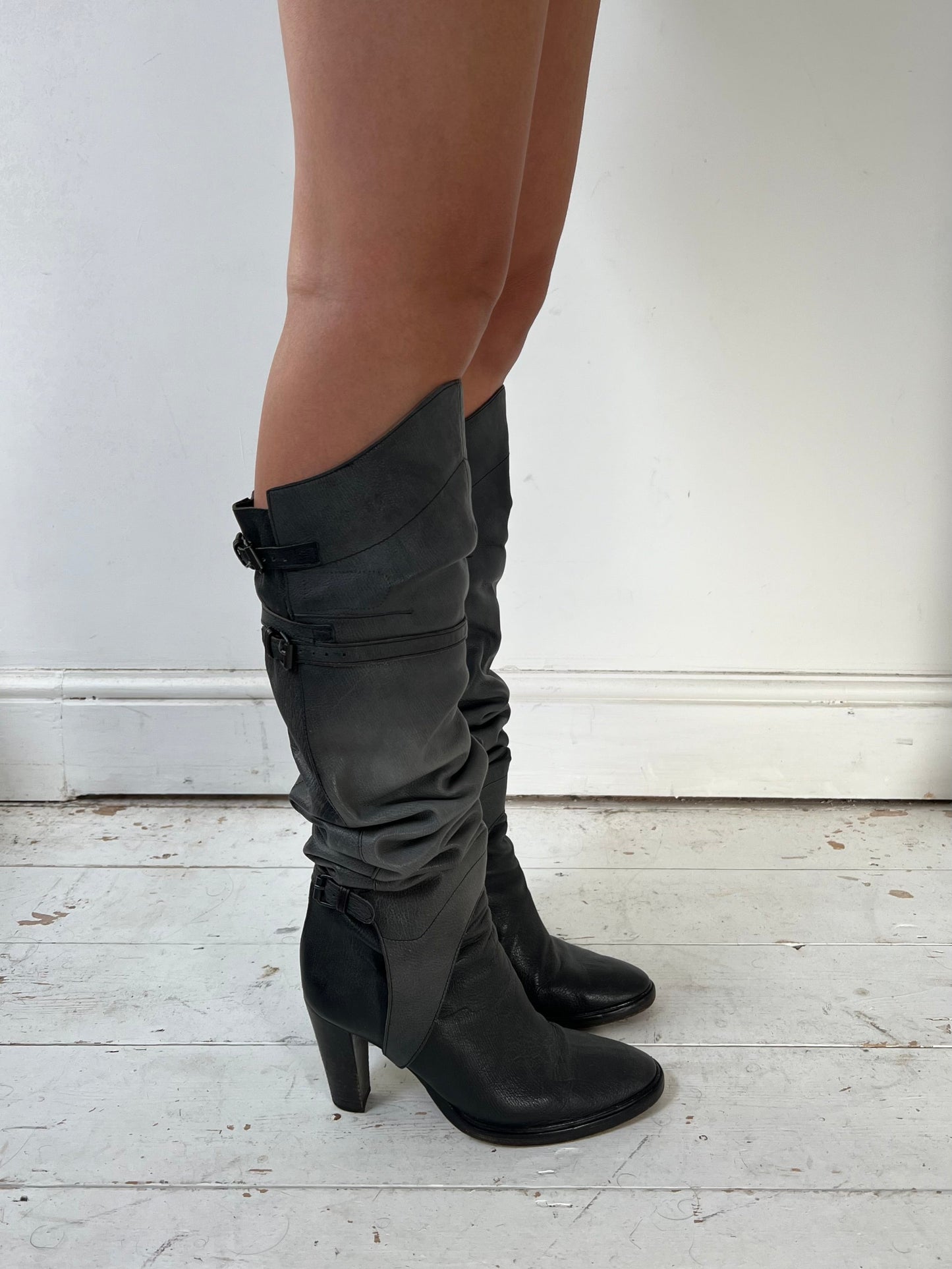 AF VANDEVORST 2006 KNEE HIGH BOOTS (EU 37.5) | DEFAULT TITLE, Black