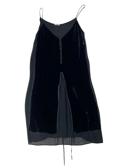 Miu Miu 1990s velvet sheer slip dress