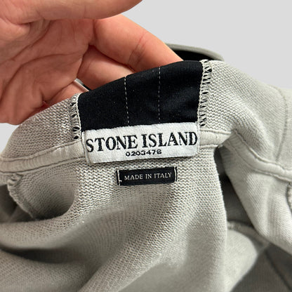 Stone Island AW04 Ventilated Tech Stripe Knit Hoodie - XL/XXL