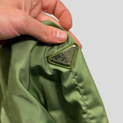 Prada Milano 2014 Metallic Green Nylon Bomber Jacket - IT52 (L)