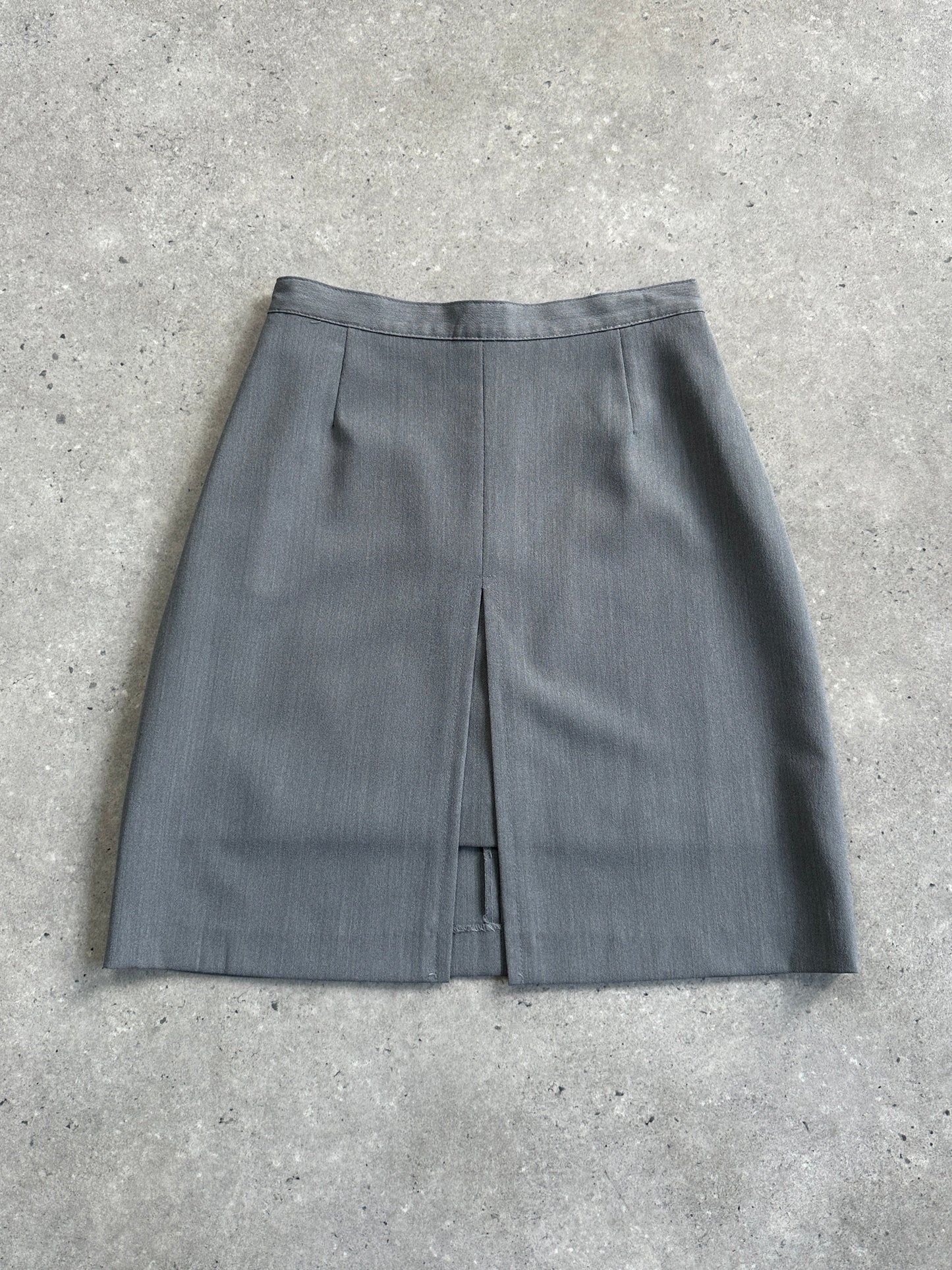 Italian Vintage Double Layered Front Split Mini Skirt - W24