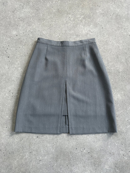 Italian Vintage Double Layered Front Split Mini Skirt - W24