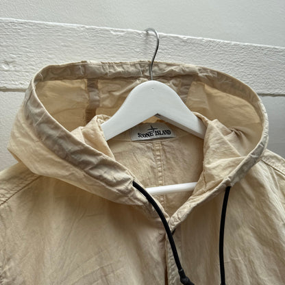 Stone Island Hooded Canvas Jacket (S) | Small, Beige