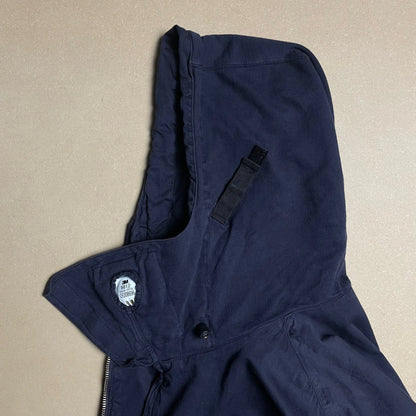 90s Massimo Osti Production Navy Built In 3M Smog Mask Hooded Jacket