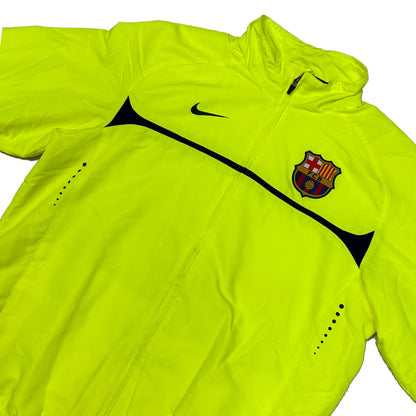 Nike Barcelona 2010/11 Tracksuit Top In Fluorescent Green ( XL )