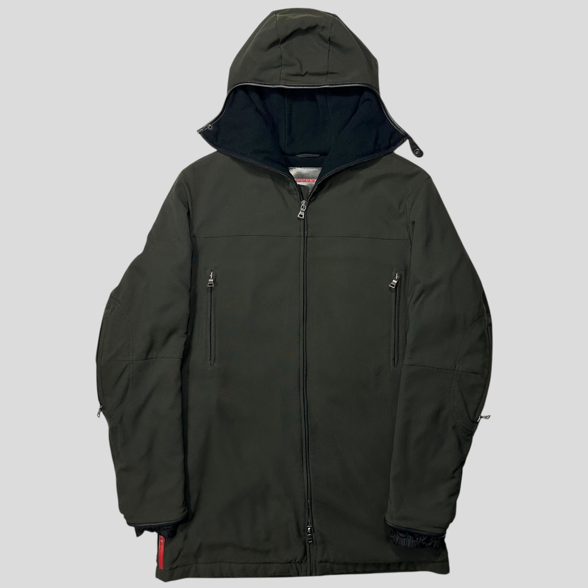 Prada Sport 1999 Balaclava Fleece Lined Moto Jacket - IT50 (L) | Green