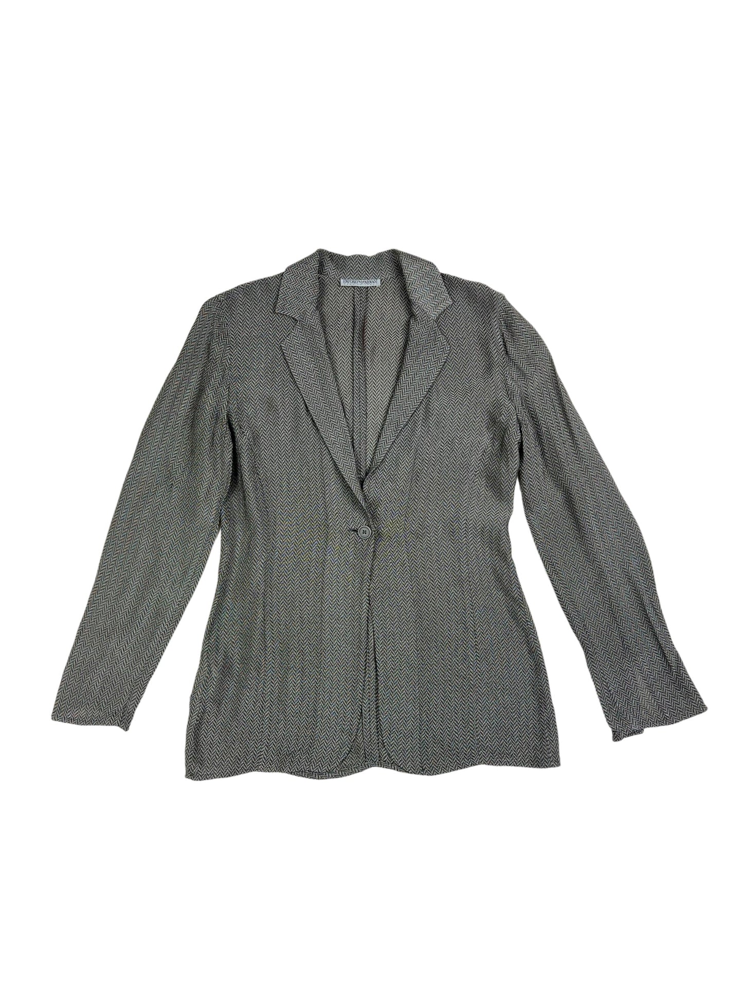 Emporio Armani 1990s herringbone trouser suit