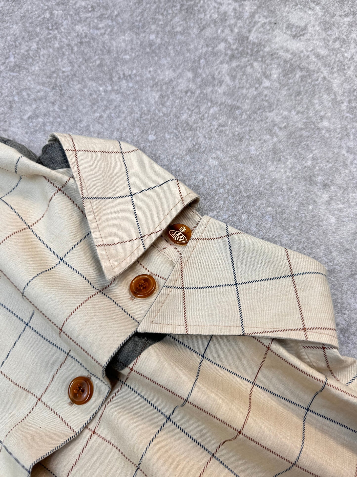 Vivienne Westwood Red Label Plaid Reverse Button Down Shirt