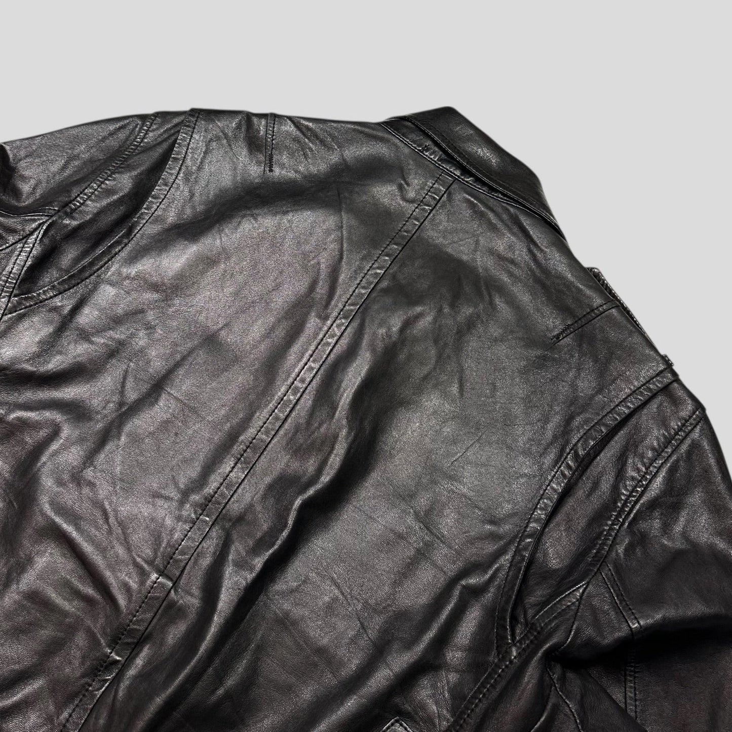 Neil Barrett 00’s Multi Zip Detailed Leather Flight Jacket - M | Default Title, Multicoloured