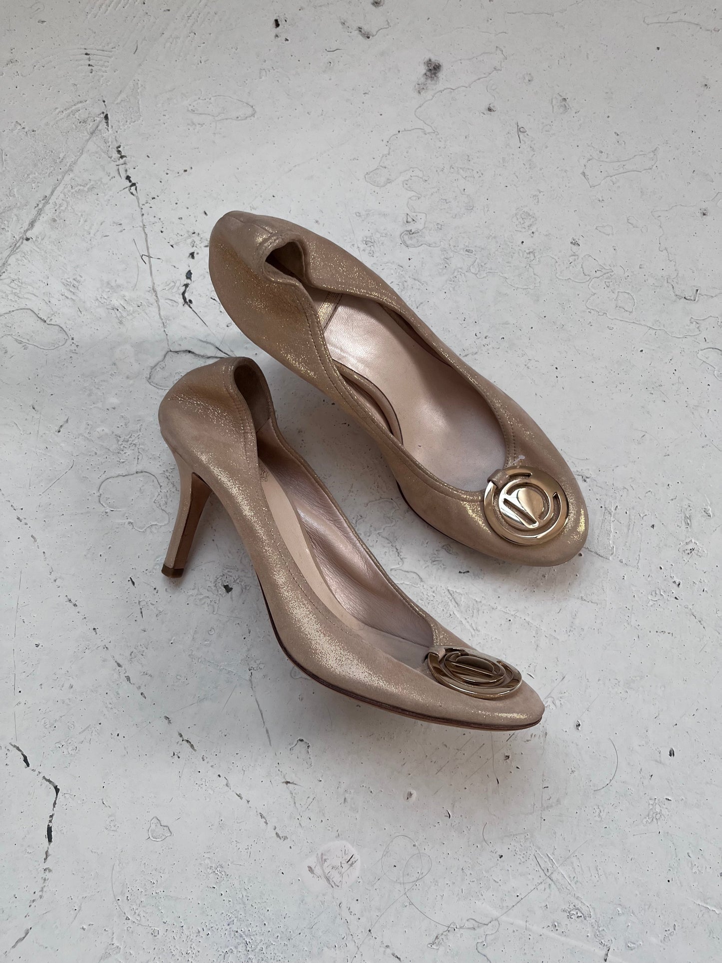 2000s christian dior heels | BEIGE, Beige
