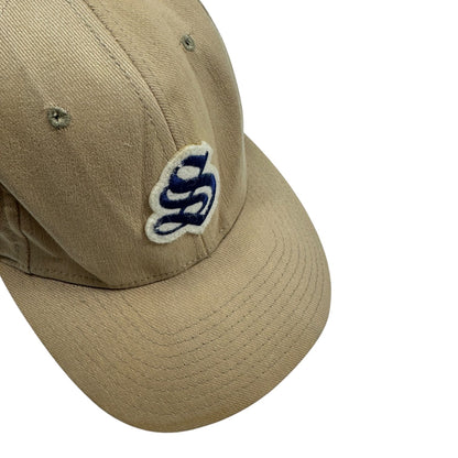 Stüssy Beige Script Logo Baseball Cap