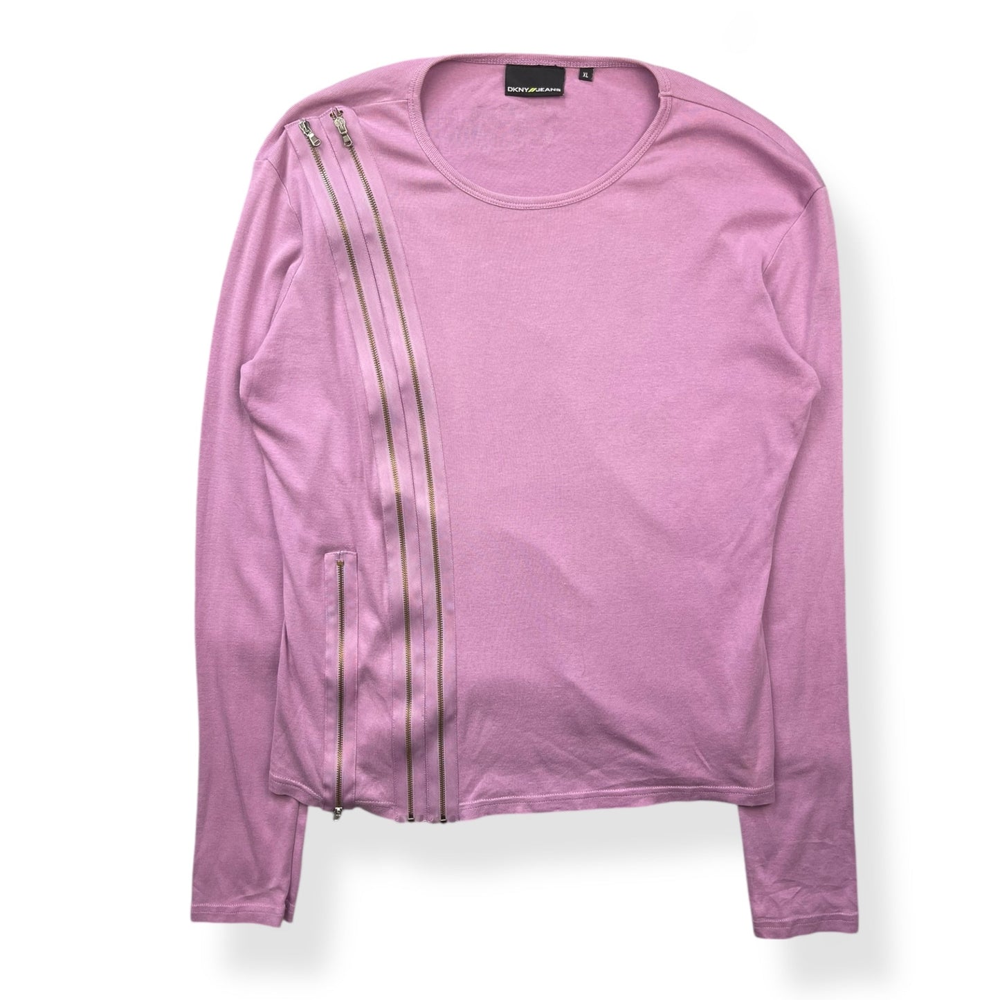 2000's DKNY Jeans Multizip Long Sleeve (XL) | Default Title, Lilac