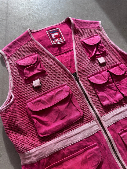 1990's Fila Mesh Vest - M | Medium, Red