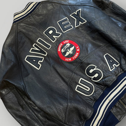 Avirex 90's Leather Bomber Jacket L