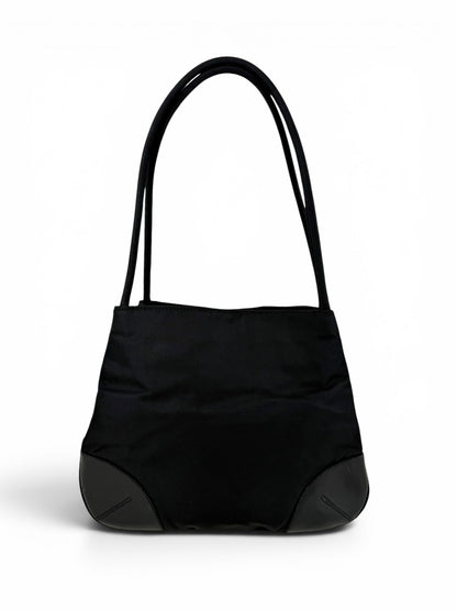 2000s Prada Milano Nylon Mini Tote Bag | O/S, Black