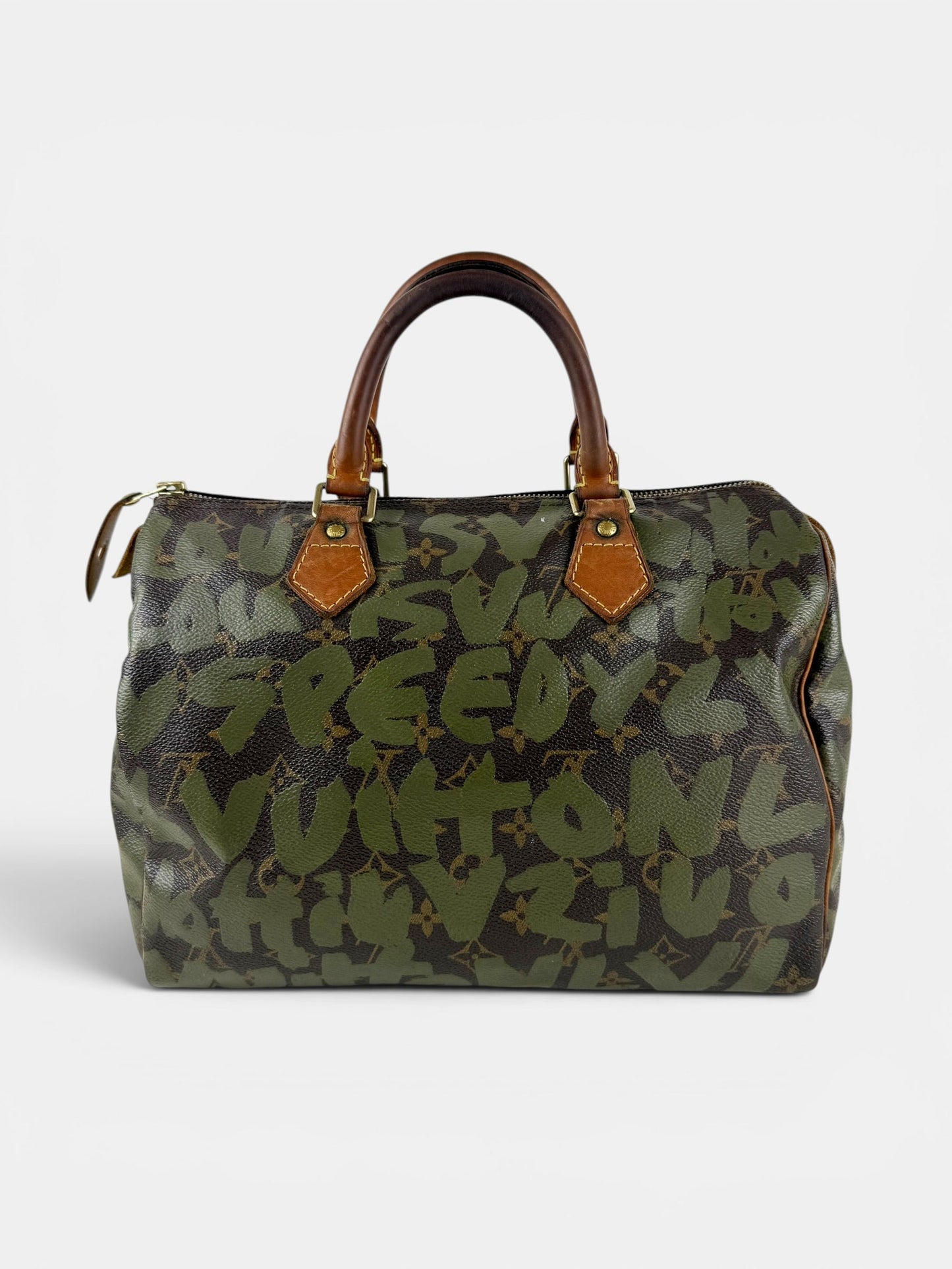 2001 Louis Vuitton x Stephen Sprouse Khaki Graffiti Speedy 30 Handbag | O/S, Multicoloured