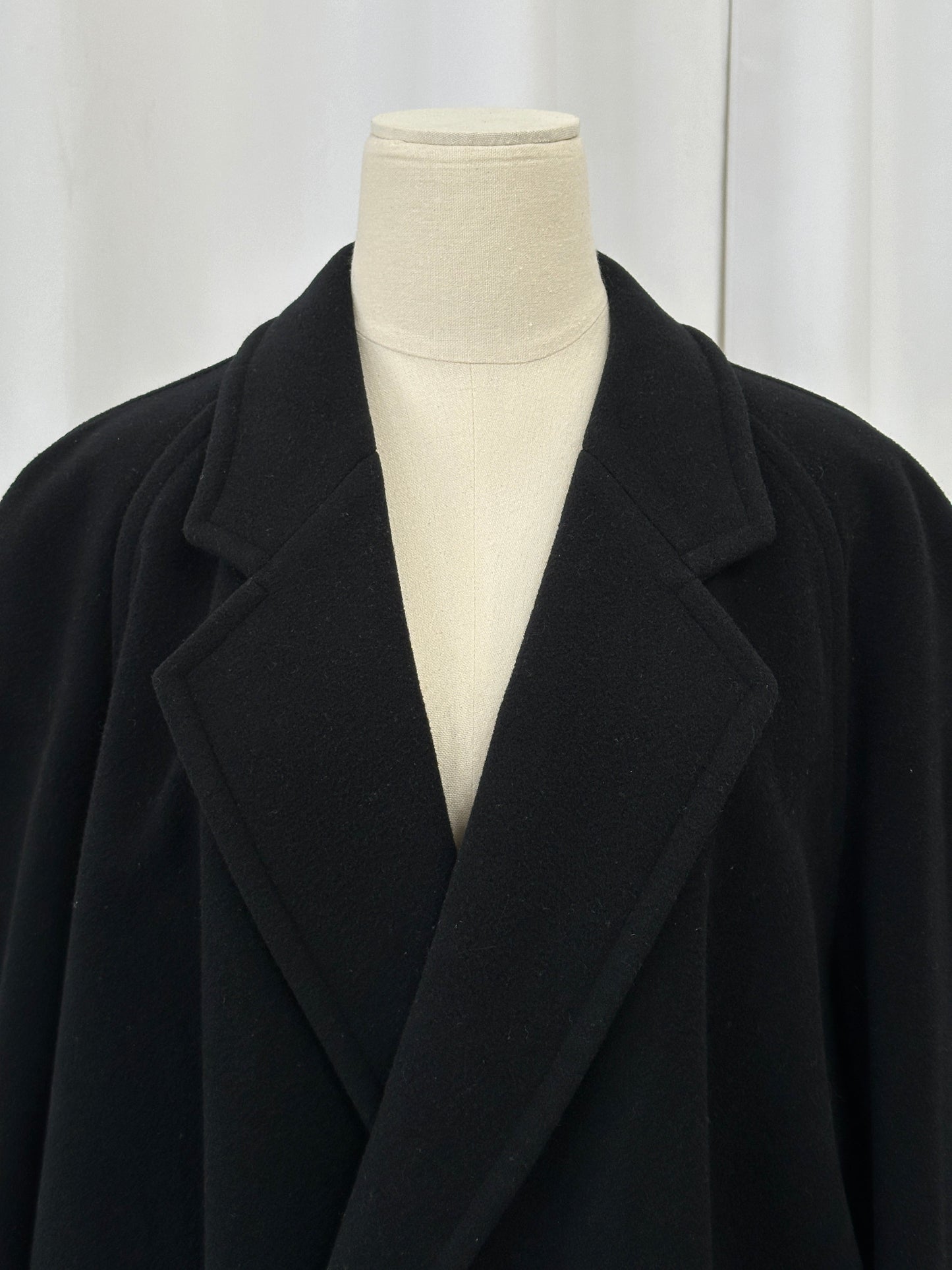 Vintage 1990s Wool Cashmere Double Breasted Coat - XL