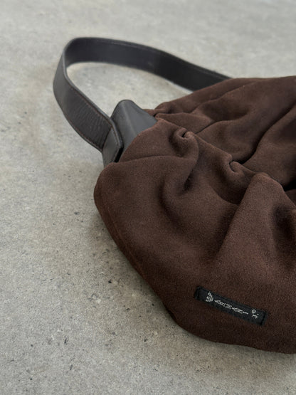 Armani Jeans Suede Ruched Shoulder Bag