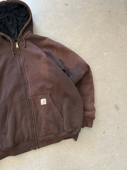 1990’s Carhartt Lined Hoodie - XL | Brown, Red
