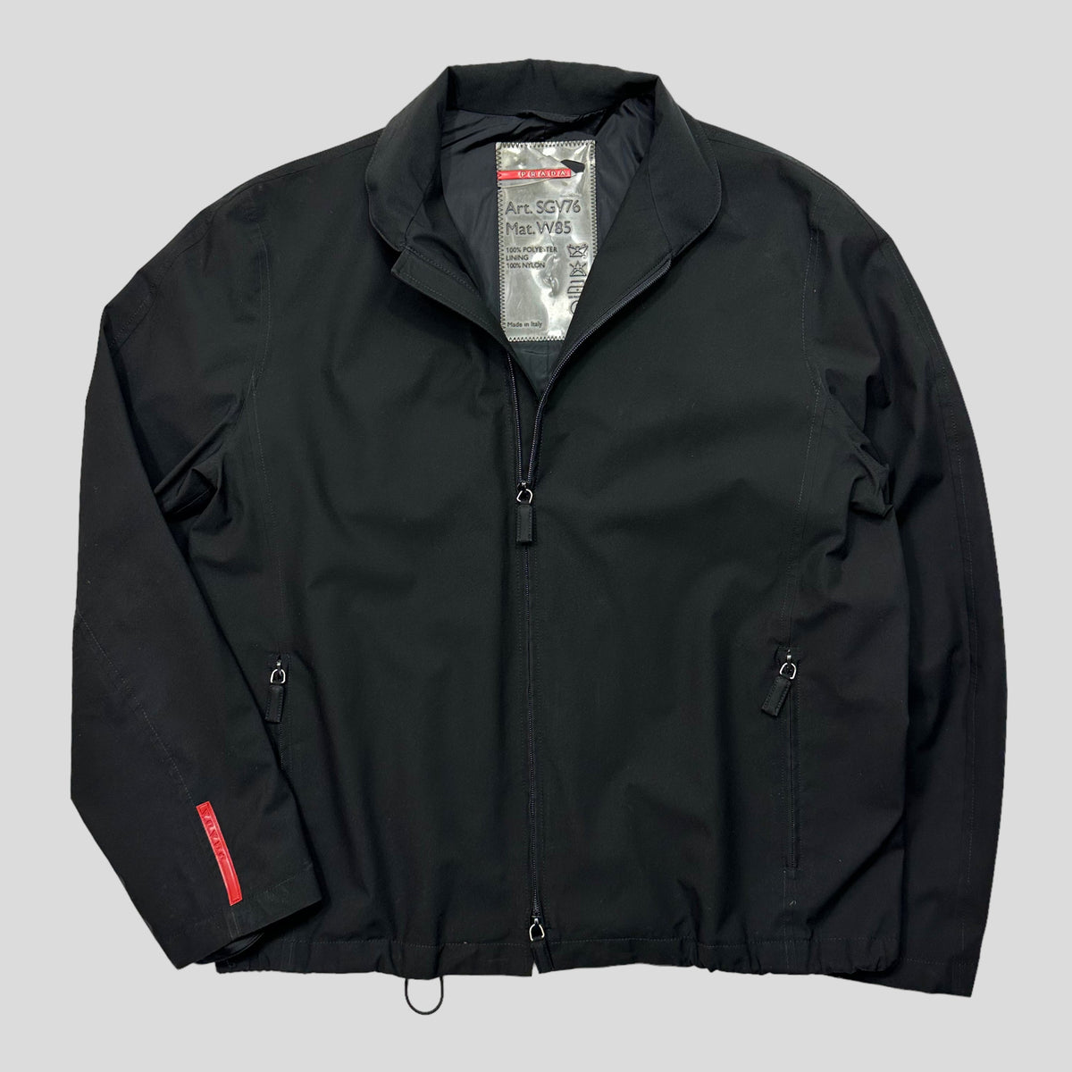 Prada Sport FW99 Prototype Goretex Mock Neck Harrington Jacket - IT48 (L) | Large, Black