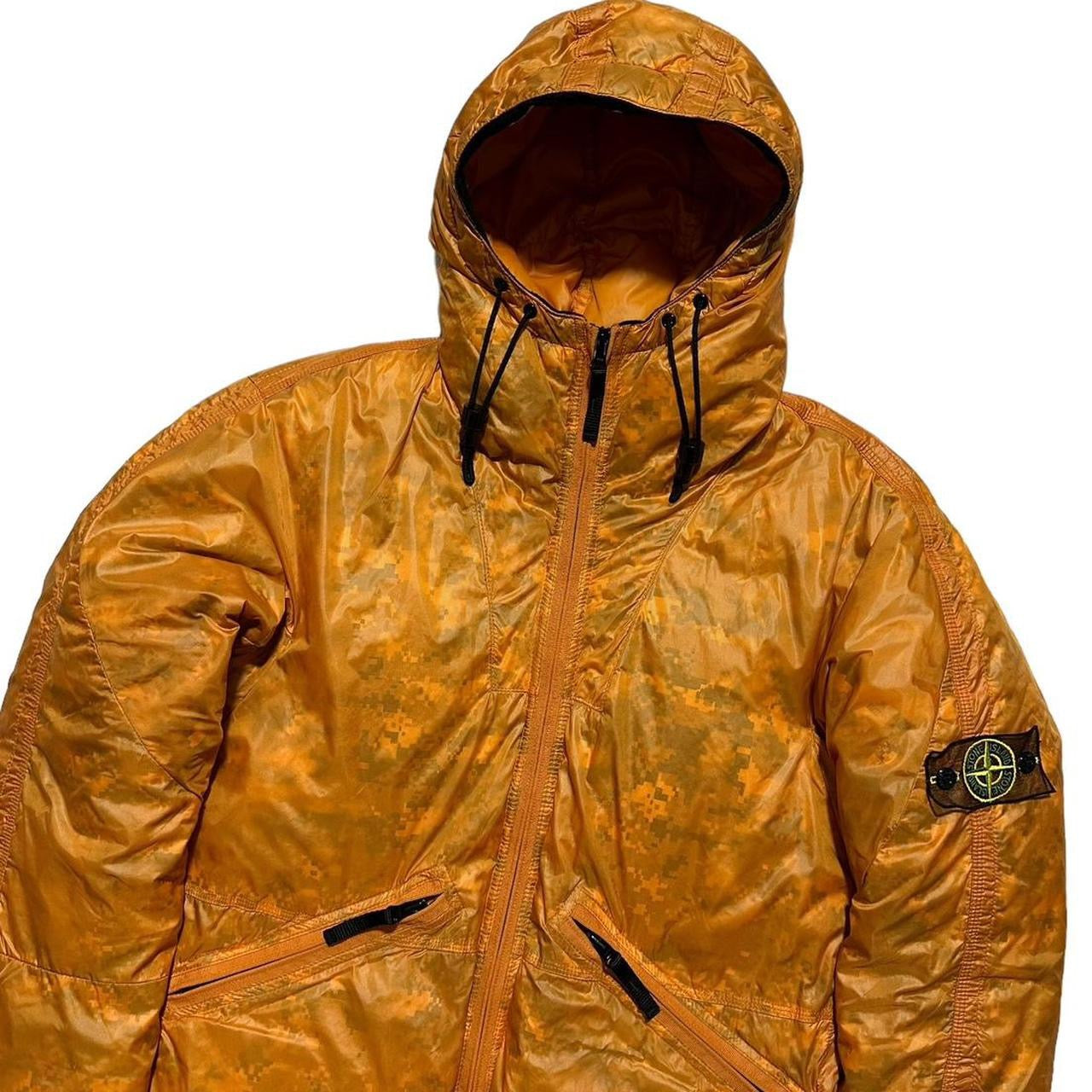 Stone Island Orange Camo Goose Down Jacket