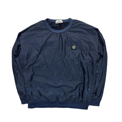 Stone Island Blue Nylon Ripstop Pullover