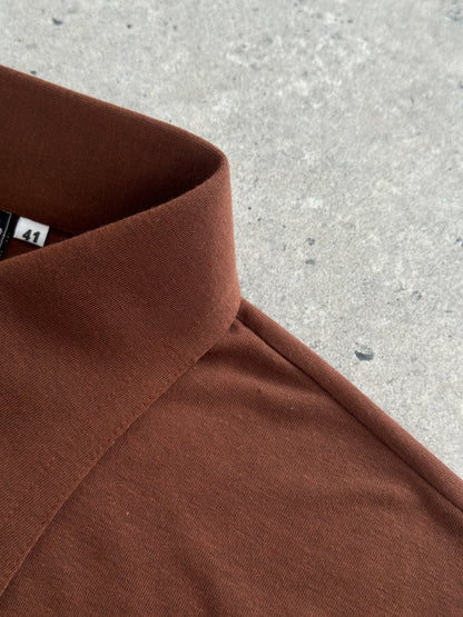 Italian Vintage 1970s Dagger Collar Polo Shirt - M