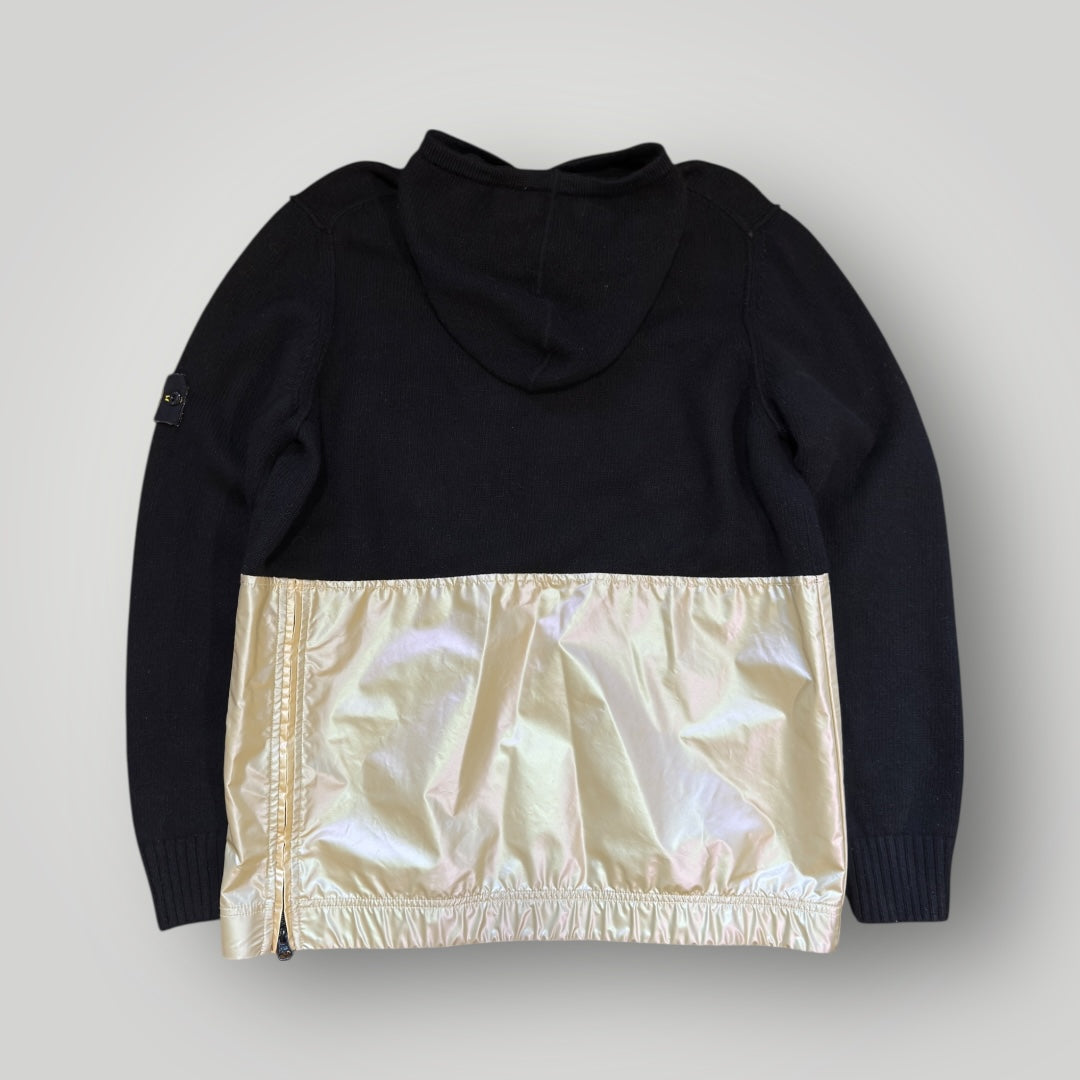 Stone Island AW/18 Iridescent Coating Coating Tela Reflex Knitted Hoodie L