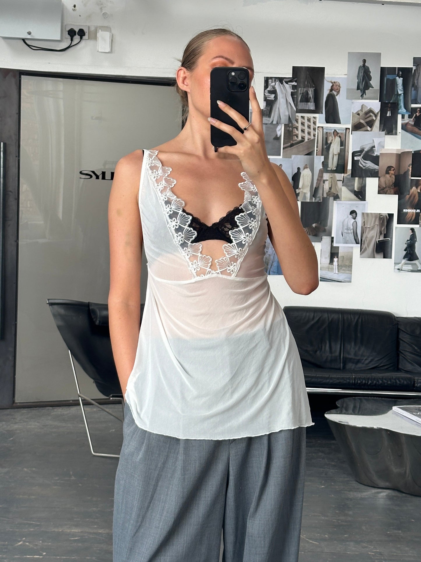 Vintage 2000s Lace Top - M/L