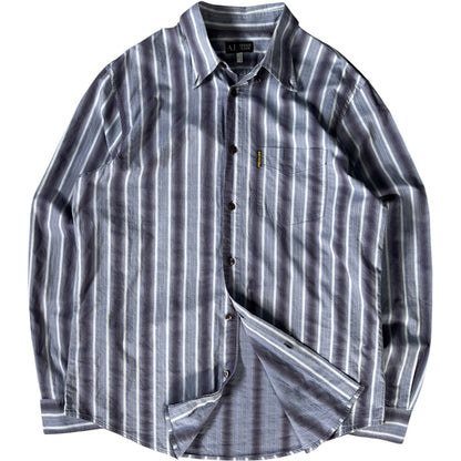 Armani Jeans 00’s Striped Cotton Shirt L | Large, Multicoloured