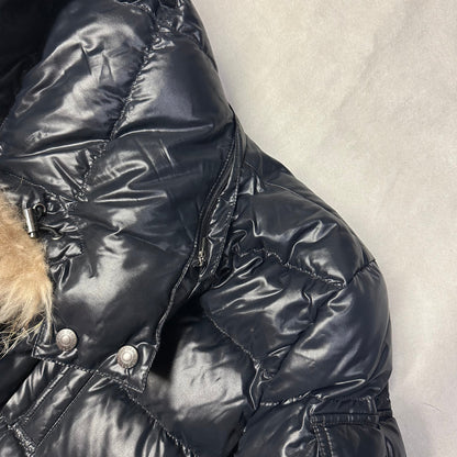 Pazzo Denim Store Puffer Jacket With Fur Hood In Black ( M )