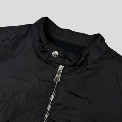 Prada Sport 2013 Minimalistic Nylon Panelled Moto Jacket - S | Default Title, Black