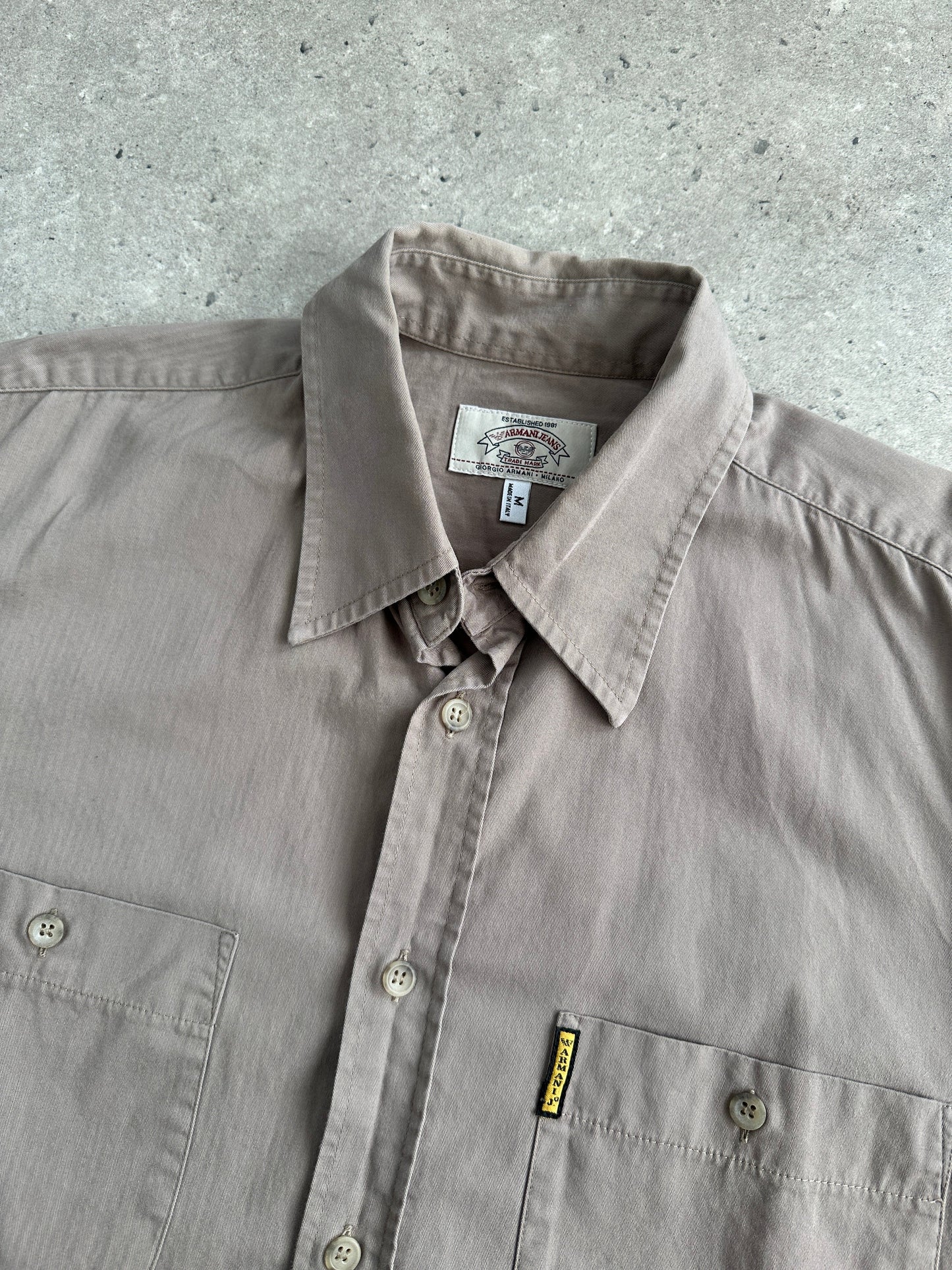 Armani Jeans Pure Cotton Logo Shirt - L