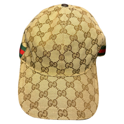 Gucci Monogram Cap In Tan (L) | O/S, Tan