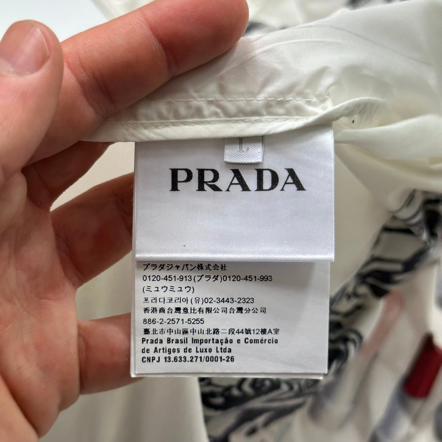 Prada Milano 2018 Race Logo Split Print Lipstick and Frame Windbreaker - M/L