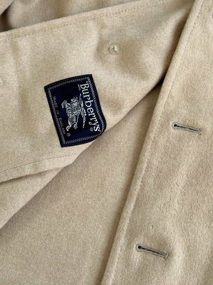 Burberry Pure Cashmere Double Faced Single Breasted Coat - L