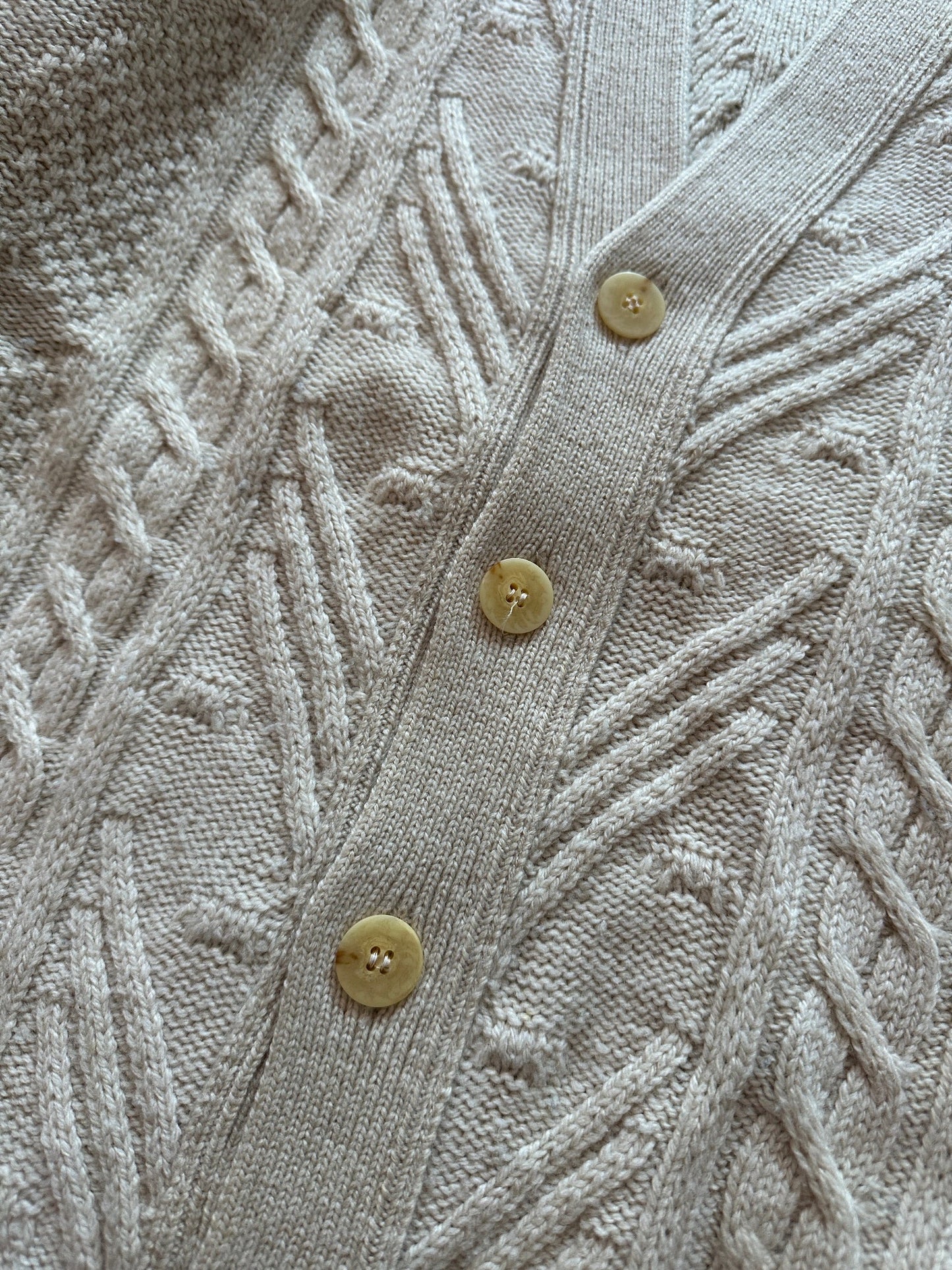 1980's Valentino Cable Knit Cardigan - L | Large, Red
